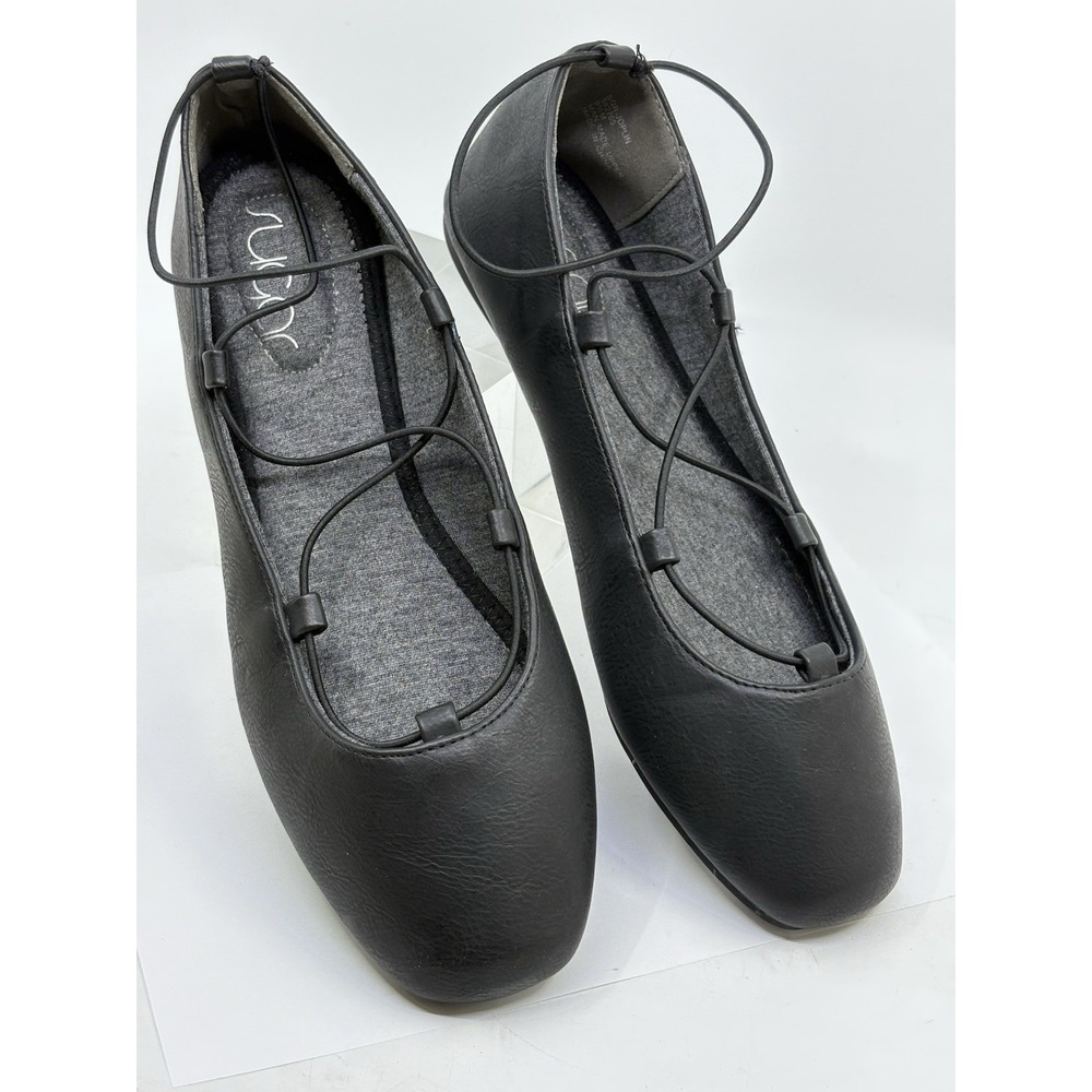 Ryka Joplin Black Ballet Flats Slip On Scrappy Size 8.5